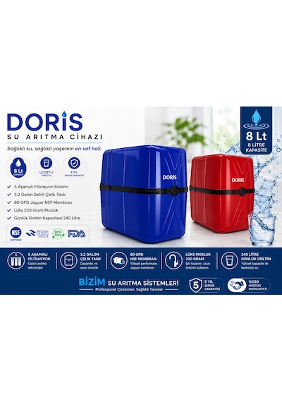 Ro-prada Yeni Nesil Doris 8 Litre Su Arıtma Cihazı
