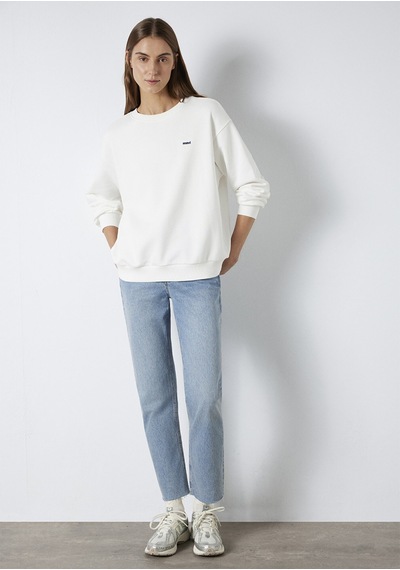 Mavi - Mavi Nakışlı Ekru Sweatshirt 1s10366-70057 Ekru