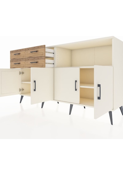 Hyperion Konsol 4 Raflı 4 Çekmeceli 4 Kapaklı 176x44x99 Aytaşı-ay Aytaşı-aytaşı/çam Hyperion Konsol 4 Raflı 4 Çekmeceli 4 Kapaklı 176x44x99 Aytaşı-ay Aytaşı-aytaşı/çam