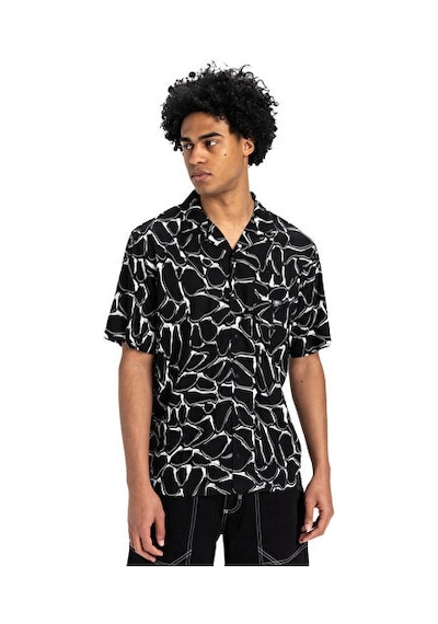 Quiksilver Mercury Chrome Ss Shirt Erkek Günlük Gömlek Eqywt04626-blmc Siyah Siyah