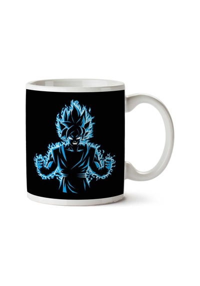 Dragon Ball Z Mavi Tanrı İki Tarafı Baskılı Kupa Bardak Çok Renkli