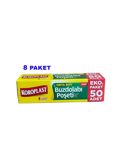 Koroplast Orta Boy Buzdolabı Poşeti 8 x 50'li