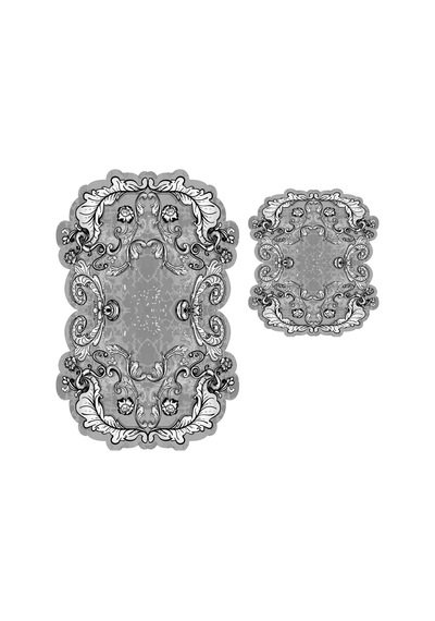 Alanur Karanfil Lazer Kesim 2 Li Banyo Takimi St210149gr gri