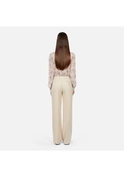 The Kooples Kadın Bej Süet Pantolon