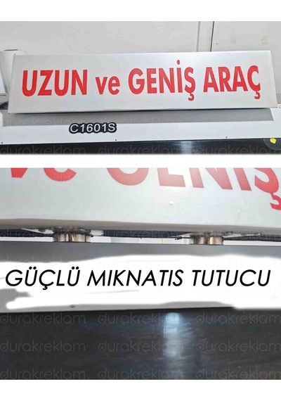 Uzun Ve Geniş Araç Mıknatıslı Tabela