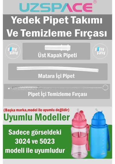 Uzspace Yedek Pipet Takımı Ve Pipet Temizleme Fırçası 1 Set 3 Parça -kapak Hariçtir---