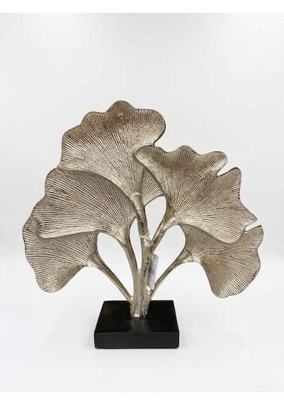 Ginko Yaprak Büyük Boy Gümüş 37 Cm