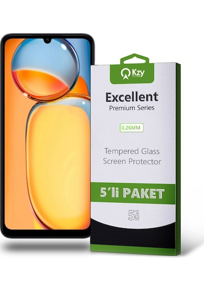 Xiaomi Redmi 13c İle Uyumlu Temperli Ekran Koruyucu Kırılmaz Cam Ekonomik 5'li Paket