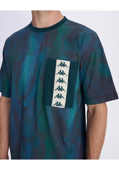Kappa Authentic 222 Banda Fapo 3 Graphik Erkek Yeşil-siyah Comfort Tişört
