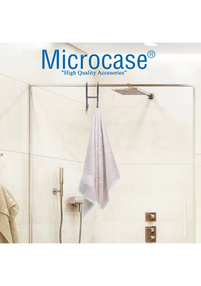 Microcase Paslanmaz Çelik Kauçuklu Çok Amaçlı Banyo Mutfak Dolap Vb Alanlar İçin Çift Yönlü Askılık Al5507 Gümüş