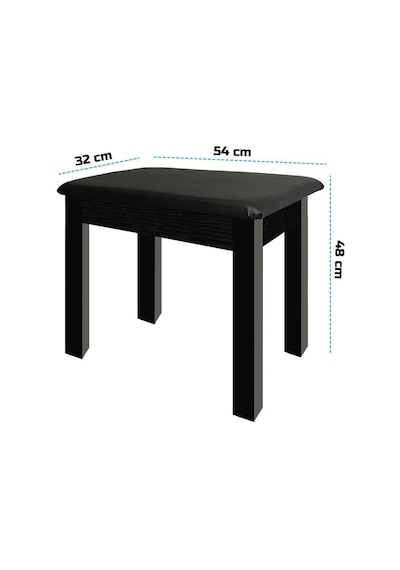 Midex Tbx-144bk Üst Kalite Piyano Taburesi Gizli Bölmeli Siyah Renk 32x54x48 Açık Bej