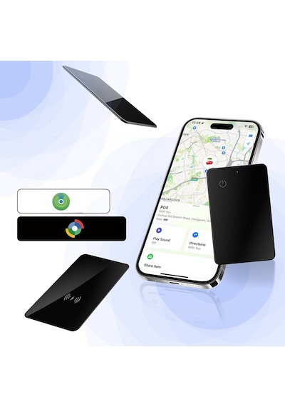 Micflip P045 Suya Dayanıklı AppleiOs UyumluVe Android Uyumlu Wireless Özellikli Akıllı Takip Kartı Siyah