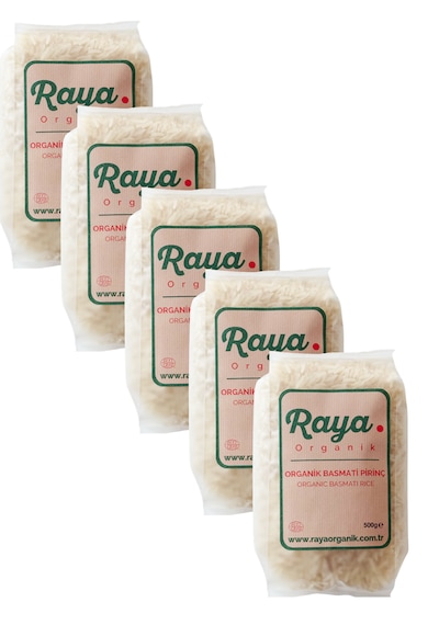 Organik Basmati Pirinç 5 Li Set 5 X 500 Gr Toplam 2,5 Kg 500 G