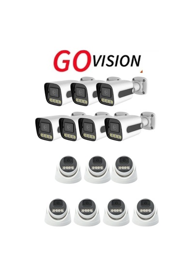 Go Vision 14 Adet Ip Güvenlik Kamerası - 5mp Dış Mekan Kamera, 3.6mm Lens, Poe, Warm Led Gece Görüşlü