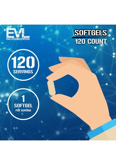 Evlution Triple Strength Omega 3 Fish Oil Epa Dha Su...