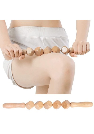 1sen Art & Beauty Maderoterapi Küp Roller Ahşap Masaj Aleti Açık Kahverengi
