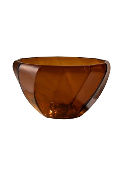 Pasabahce Burgulu Kase Amber 25 Cm Vazo Kahve