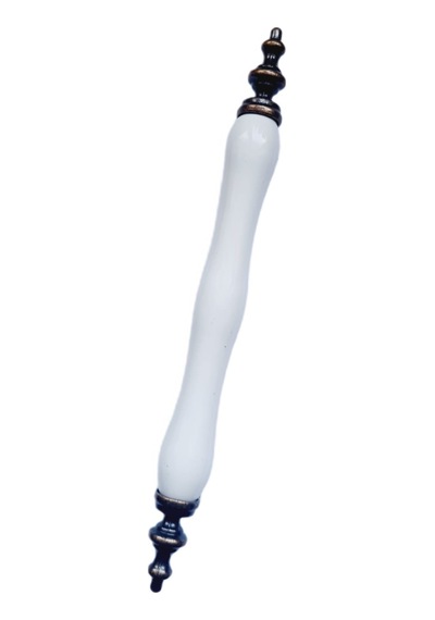 Beyaz Porselen Kulp Antik Ayak Kübra 128 Mm / 5 Adet Antik