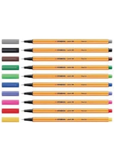 Stabilo Keçe Uçlu Ince Kalem 88 Point 0.4 Mm Karışık Renk 10 Lu
