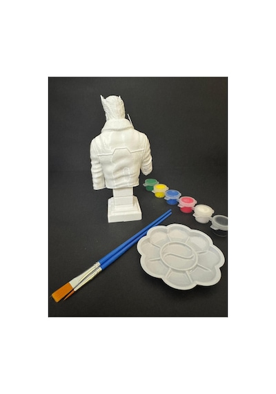 3d Wolverine Logan Figür Boyama Seti - Kendin Boya Hobi Ve Etkinlik Seti - Akrilik Boya + 2 Fırça