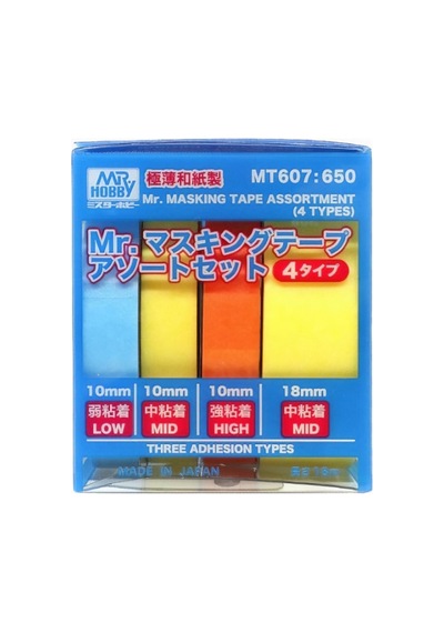 Mr.hobby Mt607 Karışık Maskeleme Bantları Mt602,mt603,mt604,mt605 , 4x18 Metre