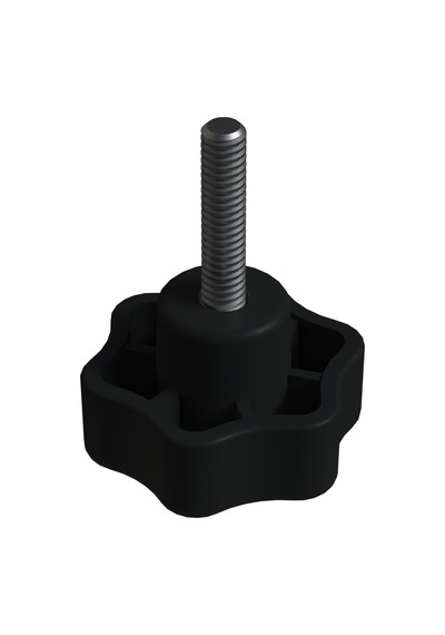 Cateksss Sıkma Ayar Vidası 50 Mm M10x40 Polyemid Siyah - 42 Li Paket