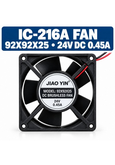 Jiao Yin 92x92x25 Mm 24v Dc 0,45a Kare Soğutma Fanı