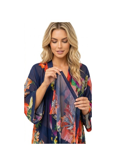 Lila Mare Pamuk Vual Kimono Renkli Renkli Lila Mare Pamuk Vual Kimono Renkli Renkli
