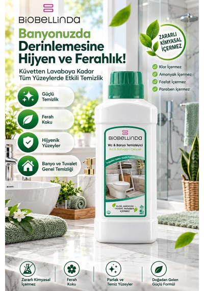 Wc & Banyo Temizleyici Konsantre Güçlü Formül Klozet Lavabo Duş Küvet Ve Fayans Temizliği 750 Ml Diğer