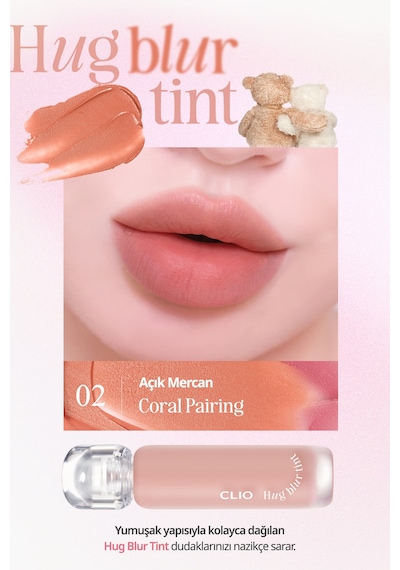 Hafif Ve Köpüksü Dokusuyla Pürüzsüz Görünüm Sunan Tint Clıo Hug Blur Tint 002 Coral Pairing 16502867