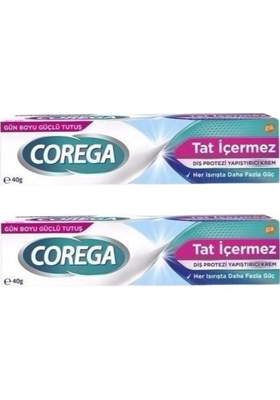 Tat Içermez Diş Protezi Yapıştırıcı Krem 40g 2 Adet