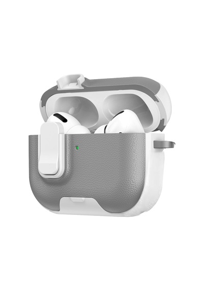 Apple Airpods Pro 3 3.nesil Rova Deri Kılıf - Beyaz