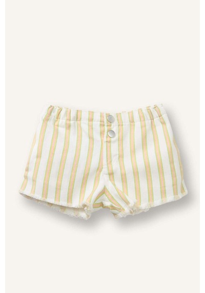 Defacto Gabardin Şort Kız Bebek H6572a526hsyl273 Sarı-yl273