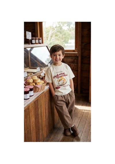 Poala Kids Bakery Oversize Tshirt Beyaz