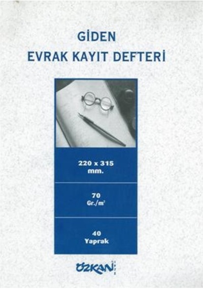 Giden Evrak Kayıt Defteri 40 Yap. Karton Kapak Özkan