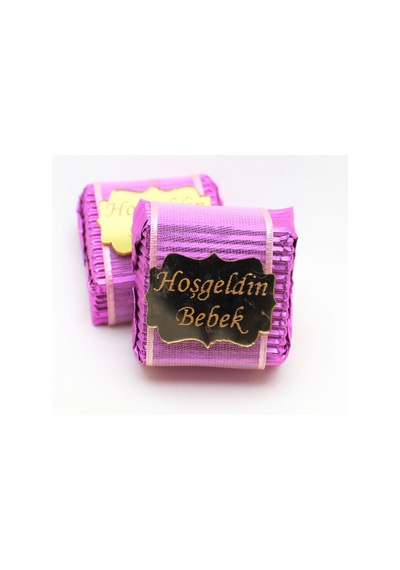 Dark Brown Bebek Çikolatası 48 Adet Hoşgeldin Kız Bebek Katkısız ve Doğal Sütlü Bitter Çikolata
