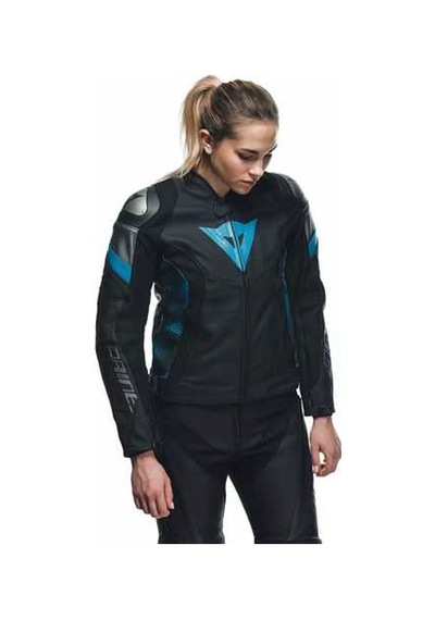 Dainese Daınese Ceket Deri/avro 5 Leather Jacket Wmn Blk Teal Ant