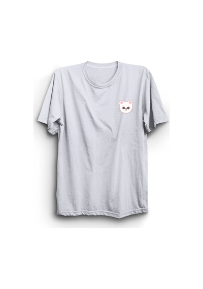 Stray Kids Skzoo Jiniret Karakter Baskılı Unisex %100 Pamuk Beyaz T-shirt Beyaz