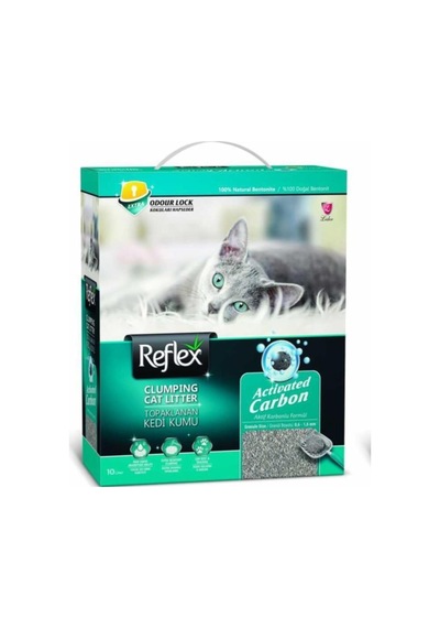 Reflex Aktif Karbonlu Topaklanan Kedi Kumu 10 Lt