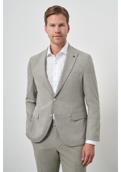 Morven Erkek Yeşil Trend Poliviskon Slim Fit Sivri Yaka Takım Elbise 25mc001064700 Yeşil