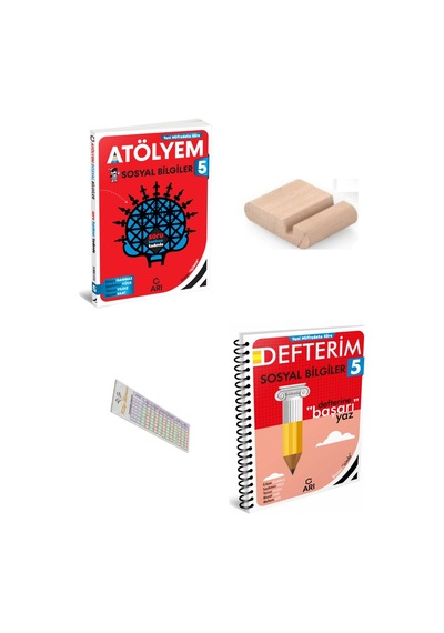5.sınıf Sosyal Bilgiler Defterim -sosyal Atölyem 2027 Maarif Model+telefon Tutucu +çözüm Ayracı