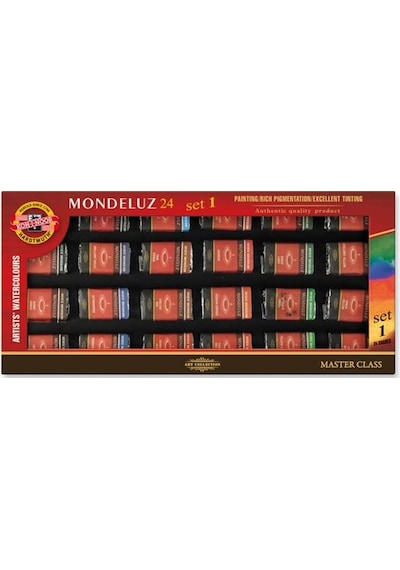 Koh-i Noor Mondeluz Master Class Taş Sulu Boya 24 Renk Set 1