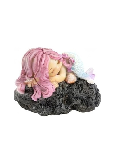 Top Collection Minyatür Peri Bahçesi Ve Teraryum Uyuyan Küçük Deniz Kızı Heykeli