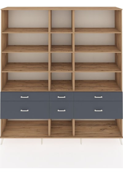 Hyperion Dolap 12 Raflı 6 Çekmeceli 220x44x243 Çam-çam/antrasit Atlas Çam/antrasıt Hyperion Dolap 12 Raflı 6 Çekmeceli 220x44x243 Çam-çam/antrasit Atlas Çam/antrasıt