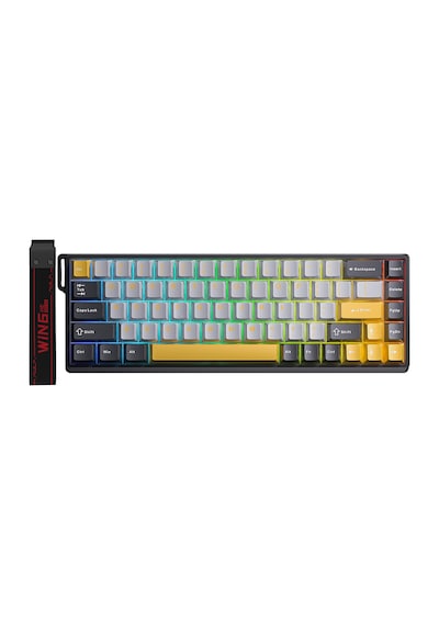 Aula Win68 He Max Manyetik Klavye Rapid Trigger Wing Chun Switch 8000hz Rgb Tkl Hot Swap Oyuncu Klavyesi Sarı