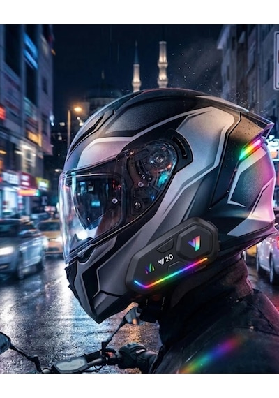 Şarjlı Motosiklet Kask Intercom Kulaklık Bluetooth 5.3 Teknolojisi 16737553