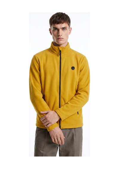Discovery Expedition D5wm-swt3301 Sarı Dik Basic Erkek Polar Sweatshırt Hardal