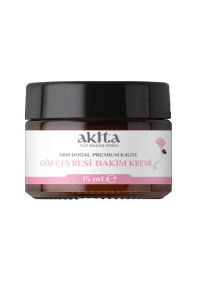 Akita Gül Özlü Doğal Göz Altı Bakım Kremi 15 ML