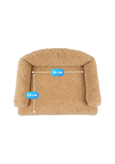 Reyo Pet Peluş Kedi Koltuğu Kedi Kanepesi Kedi Yatağı Evcil Hayvan Dinlenme Koltuğu Rahat Kedi Sofa Yatağı 45 x 33 x 25 CM Bej