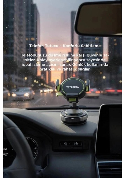 Torima Telefon Tutucu Manyetik Kablosuz Jx064 Siyah Müzik Aksesuarı Masaüstü Aksesuar Araç Gereci